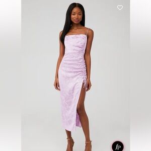 $275 msrp nwot saylor gardenia Lavender Ruched Dress sz small